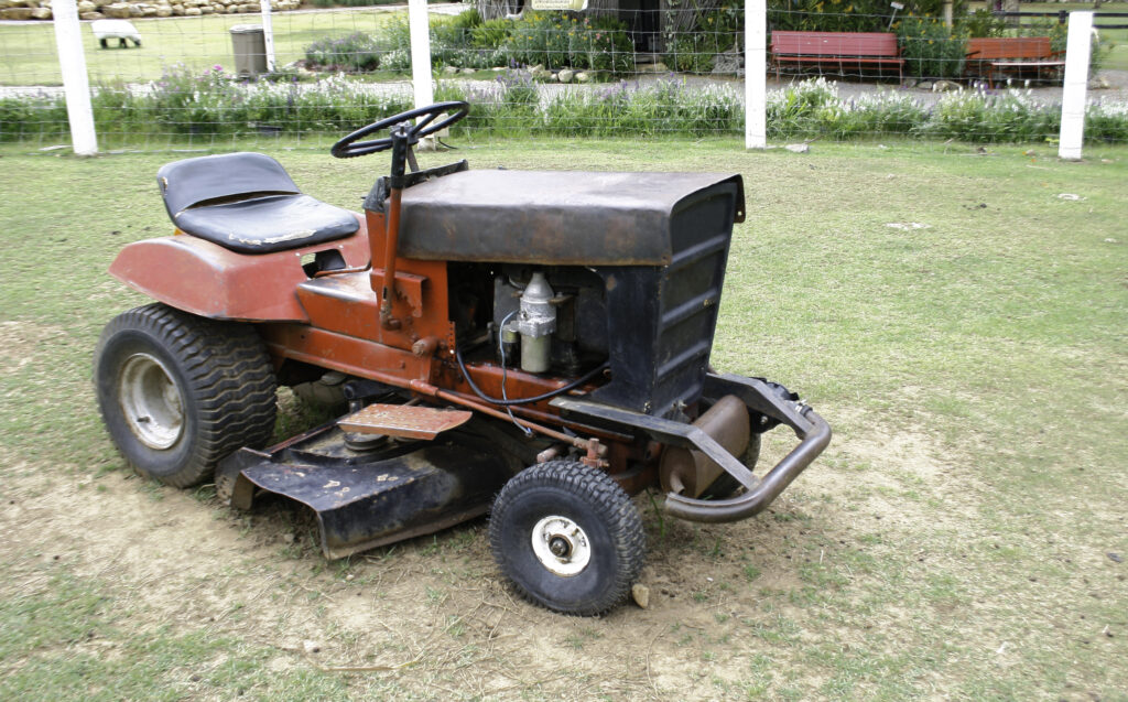 An old mower on a farm